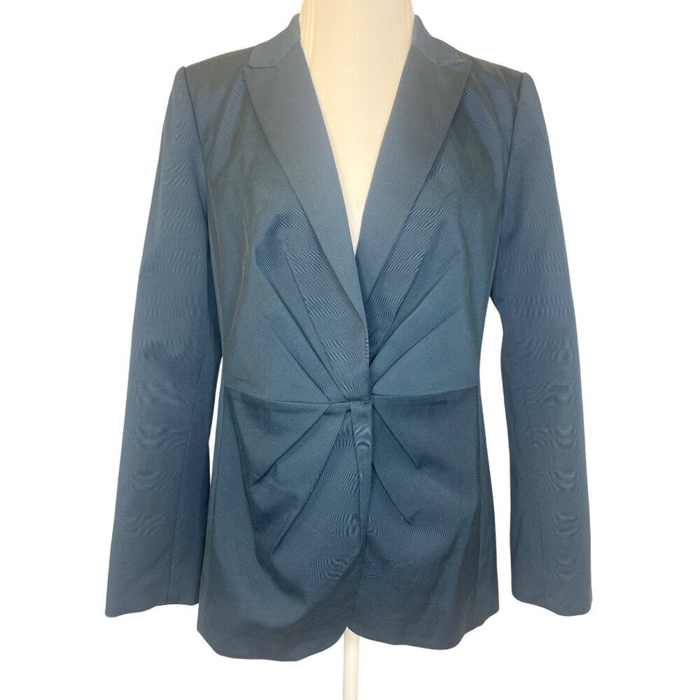 Rebecca Taylor Blazer Ottoman Style Teal Blue Color Ladies Size 8 Jacket